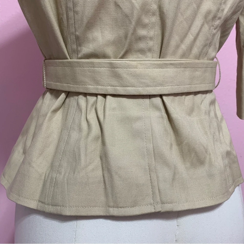 VTG Y2K Banana Republic Light Tan Belted Blazer 2P - Picture 5 of 13